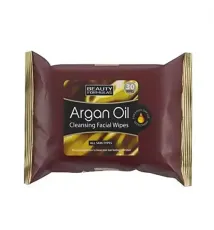 BEAUTY FORMULAS Argan Oil Cleansing Facial Wipes-30 Wipes